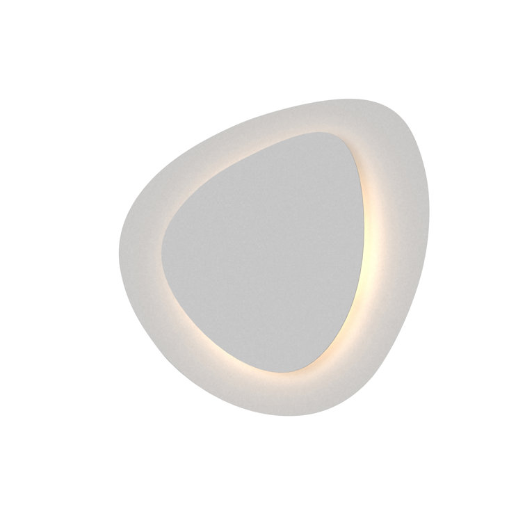 White Sculptural LED Wall Sconce with Dimmable Light