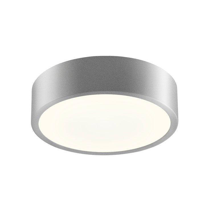 Pi Bright Satin Aluminum 8" LED Flush Mount Light