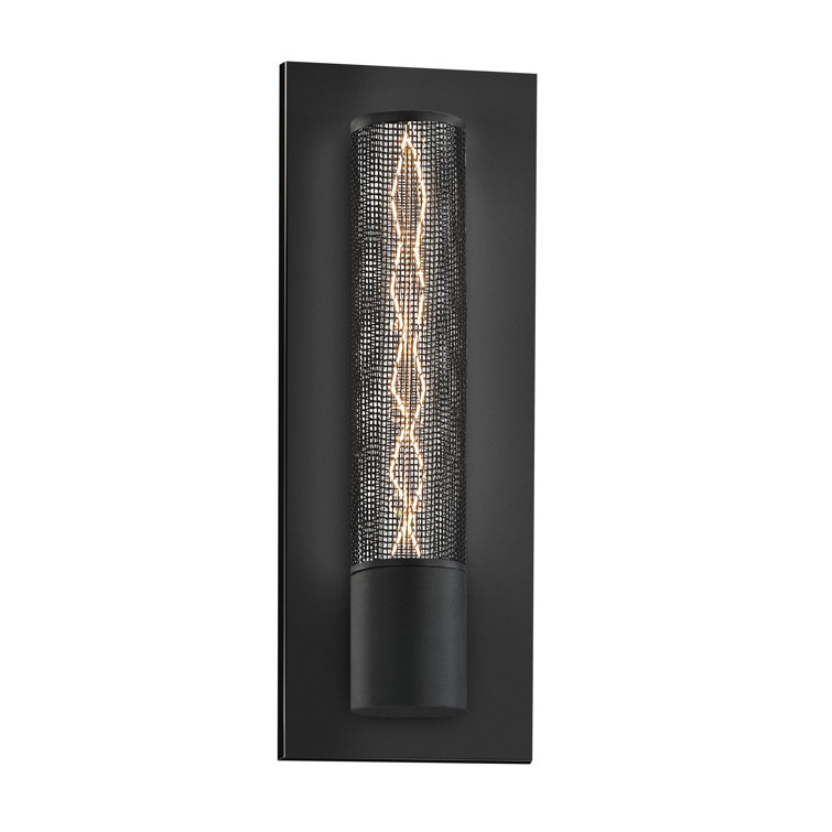 Black Textured Metal Dimmable Energy Star Sconce