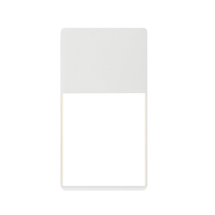 Light Frames Textured White LED Outdoor Wall Sconce