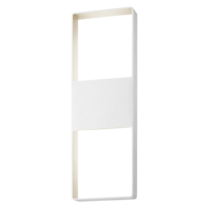 Textured White Dimmable LED Wall Sconce, 21" Height