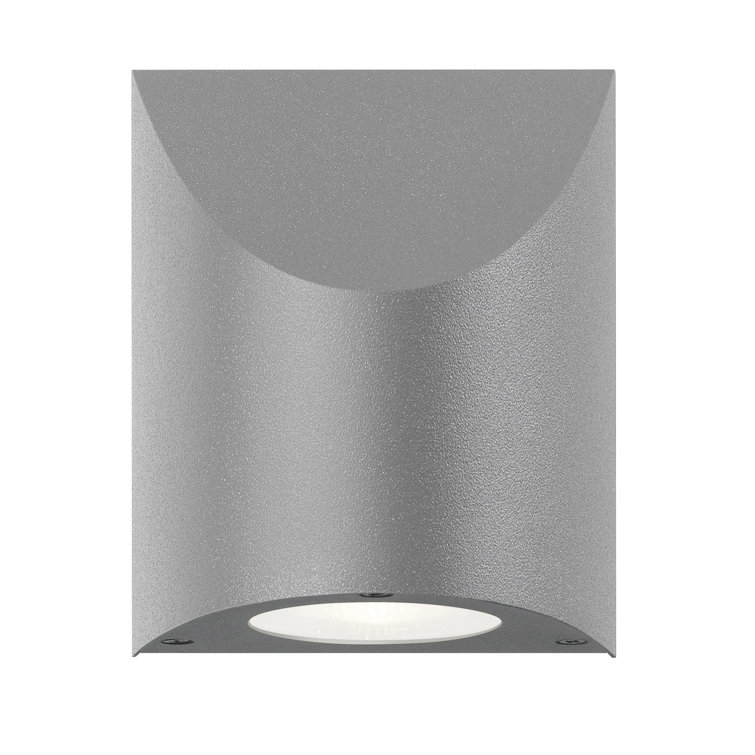 Shear Textured Gray LED Outdoor Sconce with Acrylic Diffuser