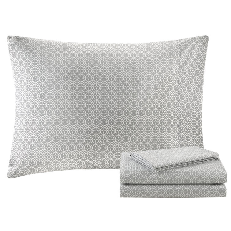 Blue Cotton Reversible California King Quilt Set