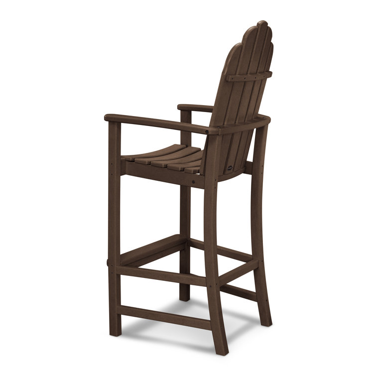 Mahogany Classic Adirondack Bar Chair with Arms