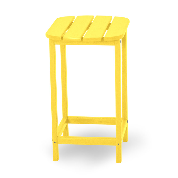 Lemon Yellow Polywood 18" Outdoor Side Table