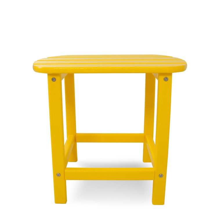 Lemon Yellow Polywood 18" Outdoor Side Table