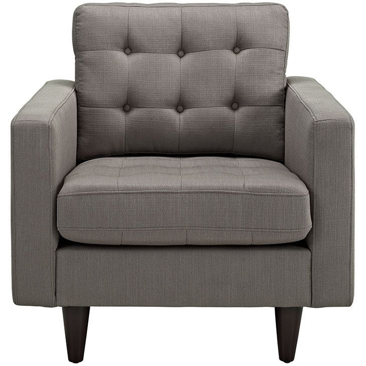 Granite Upholstered Armchair Set with Solid Wood Legs