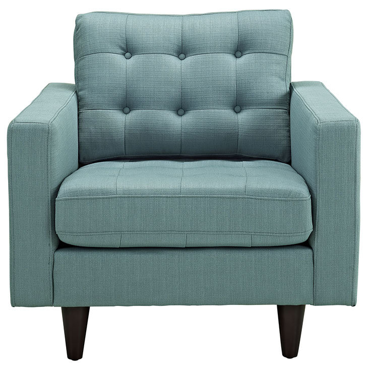 Empress Laguna Mid-Century Tufted Fabric Accent Chair