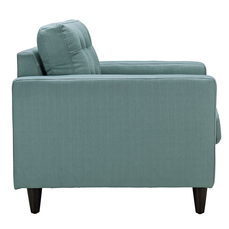 Empress Laguna Mid-Century Tufted Fabric Accent Chair