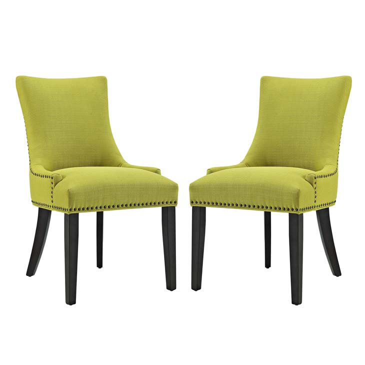 Wheatgrass Upholstered Parsons Side Chair with Wood Legs
