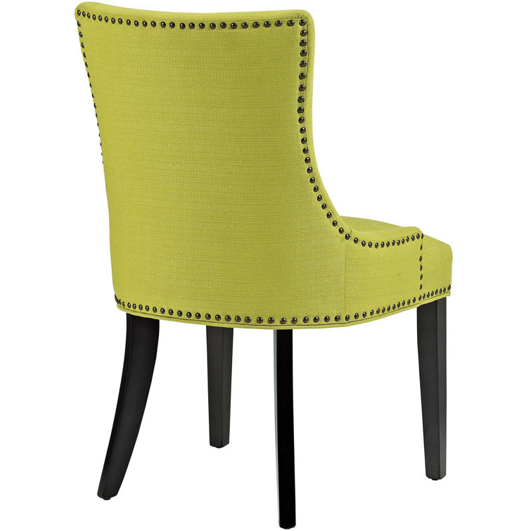 Wheatgrass Upholstered Parsons Side Chair with Wood Legs
