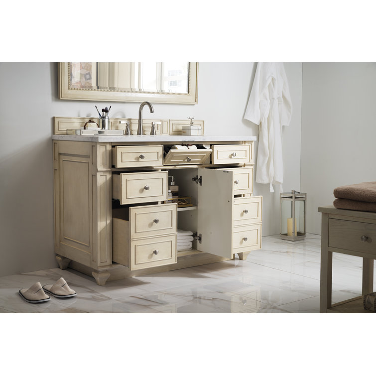 Saddle Brown 48" Single Vanity with Veneer Finish
