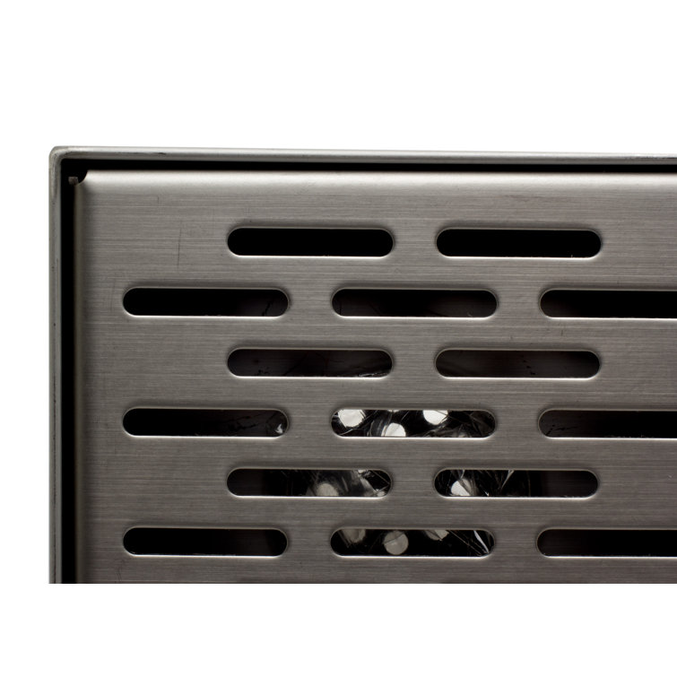 5.25'' Square Silver Stainless Steel Shower Drain