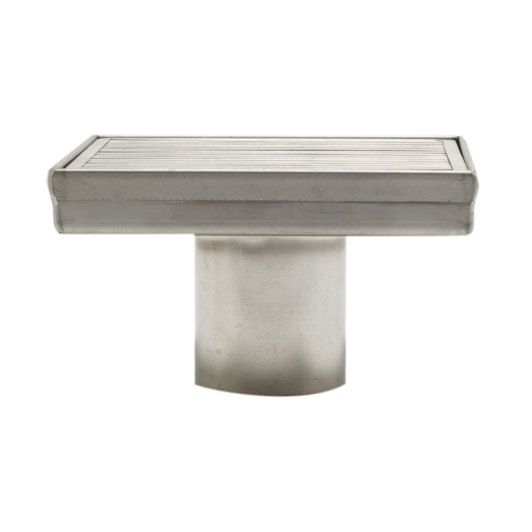 5.25'' Square Stainless Steel Shower Drain with Groove Lines