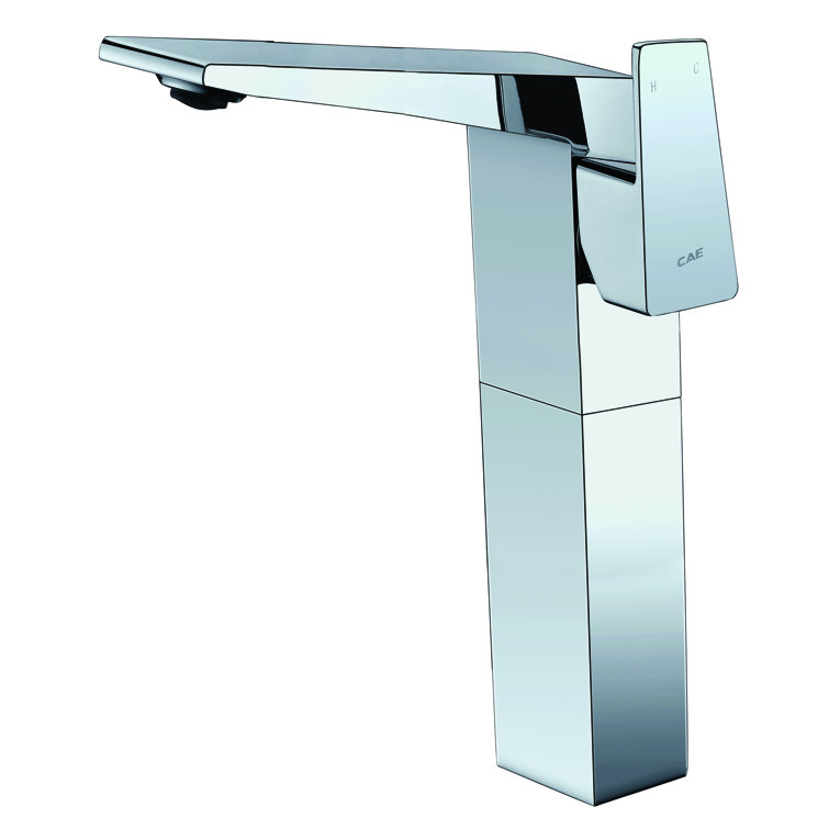 Polished Chrome Tall Single-Hole Bathroom Faucet