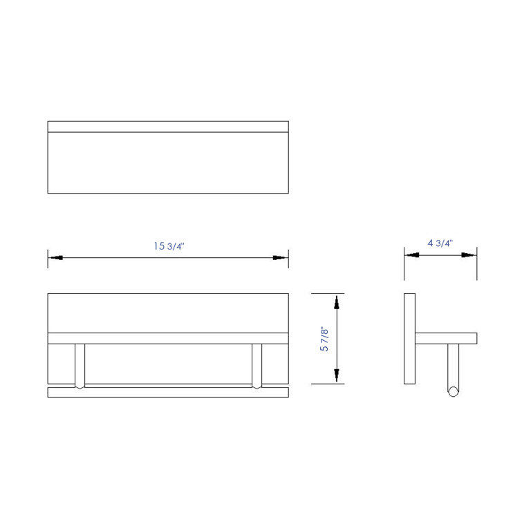 Natural Wood Wall Shelf with Chrome Towel Bar