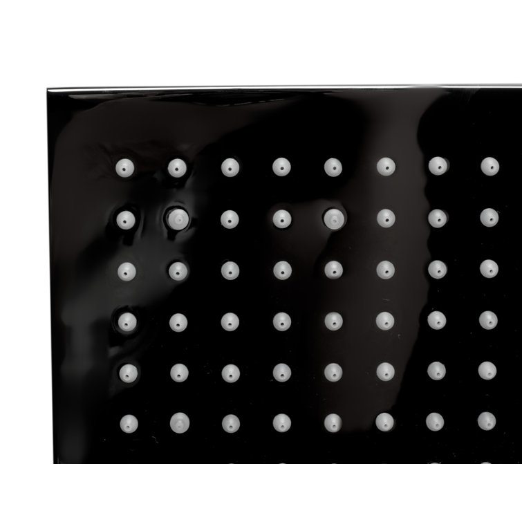 Polished Chrome Square LED Rain Shower Head