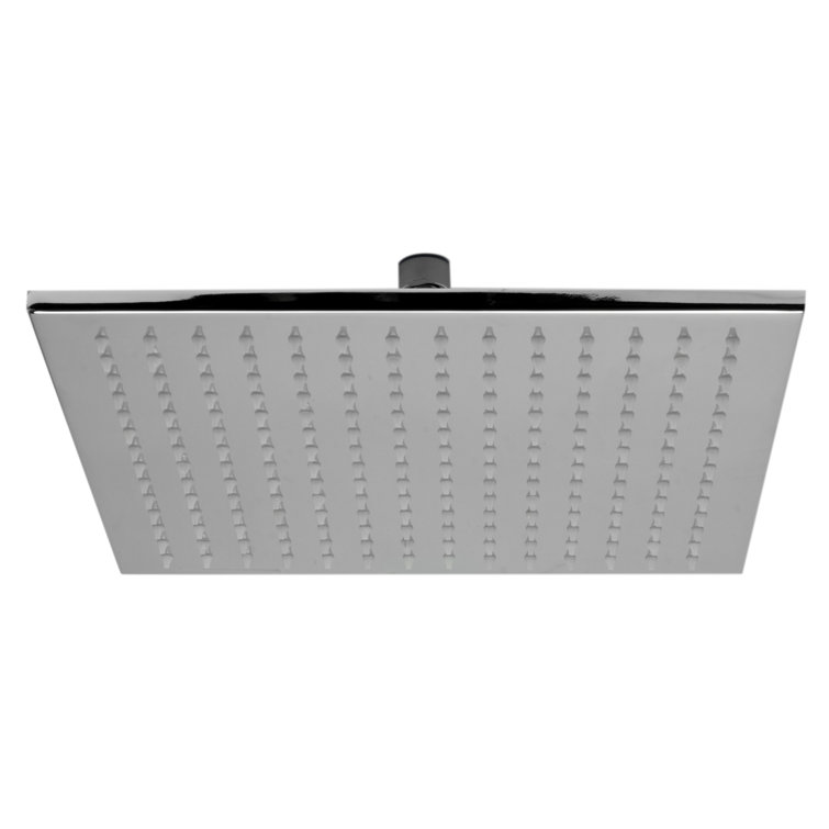 Polished Chrome 12" Square LED Rain Shower Head