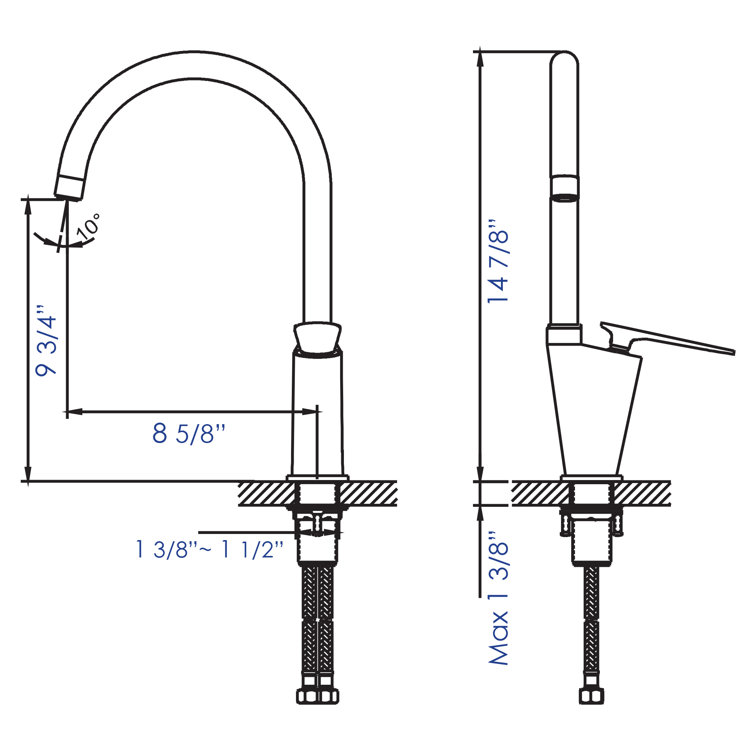 Polished Chrome Single-Handle Gooseneck Bathroom Faucet