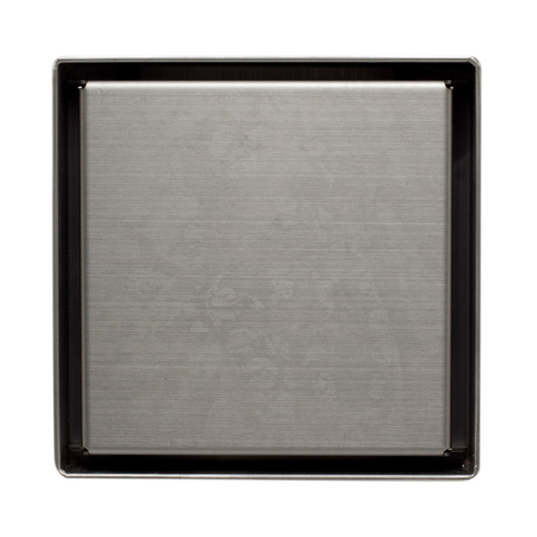 5.25'' Square Brushed Stainless Steel Shower Drain