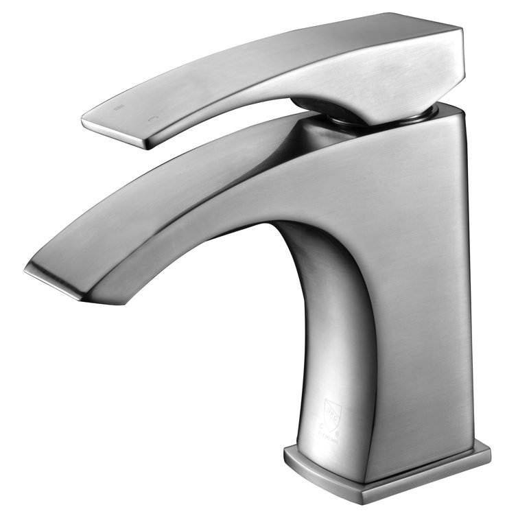 Brushed Nickel Single Handle Bathroom Sink Faucet