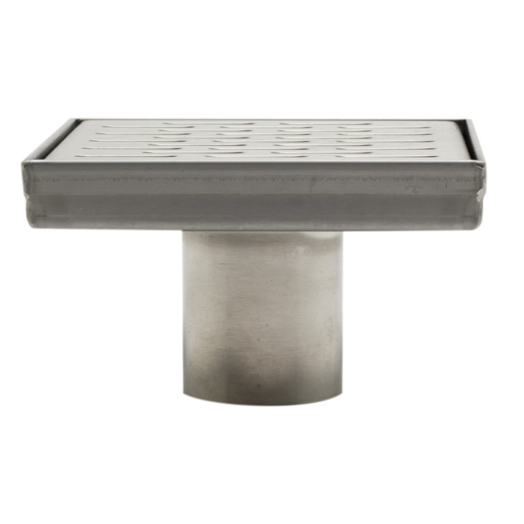 5.25'' Square Silver Stainless Steel Shower Drain