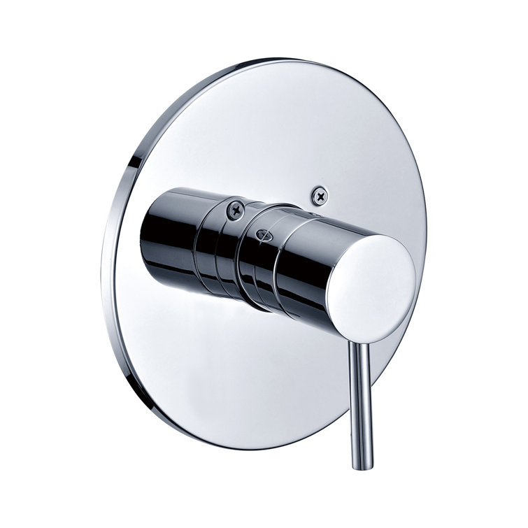 Polished Chrome Round Shower Mixer with Lever Handle