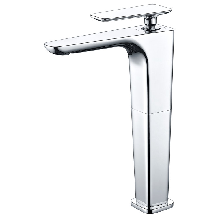 Polished Chrome Tall Single-Hole Bathroom Faucet