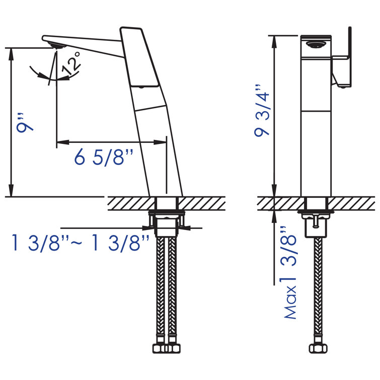 Polished Chrome Tall Single-Hole Bathroom Faucet