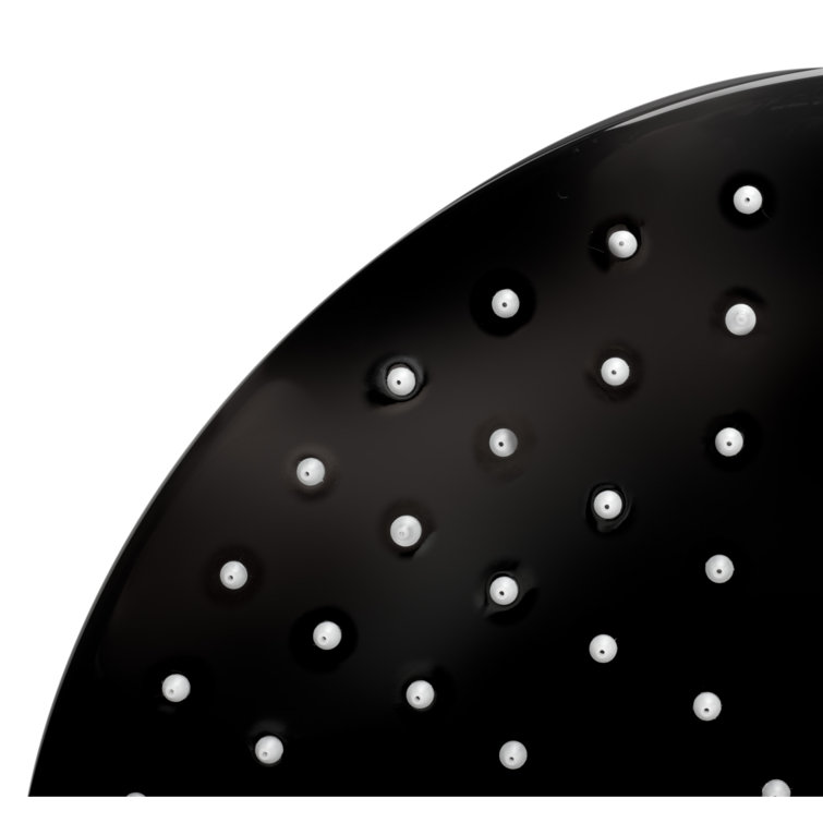 Polished Chrome LED Rain Shower Head with Temperature Control