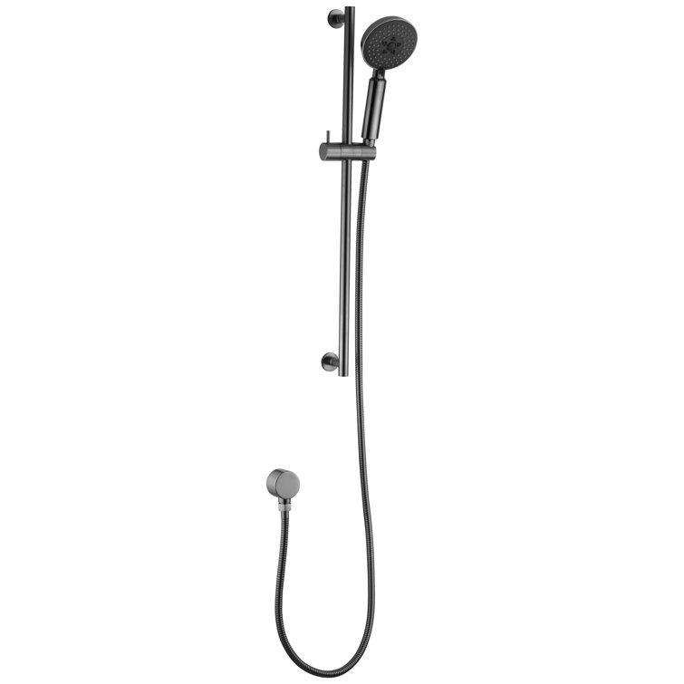 Brushed Nickel Adjustable Handheld Shower Head with Sliding Rail