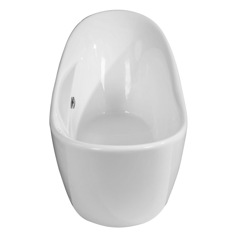 68'' White Freestanding Acrylic Soaking Bathtub