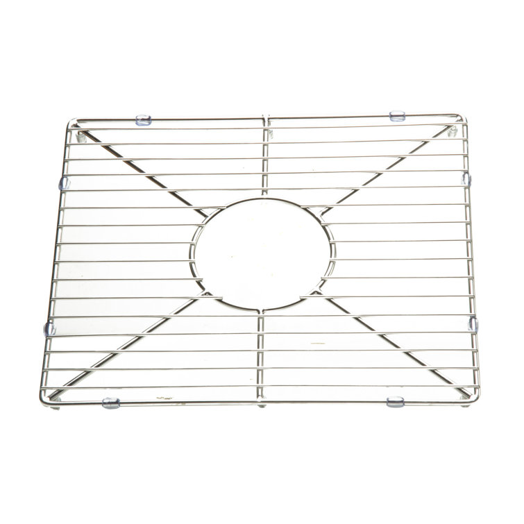 Stainless Steel Kitchen Sink Grid with Center Drain Opening