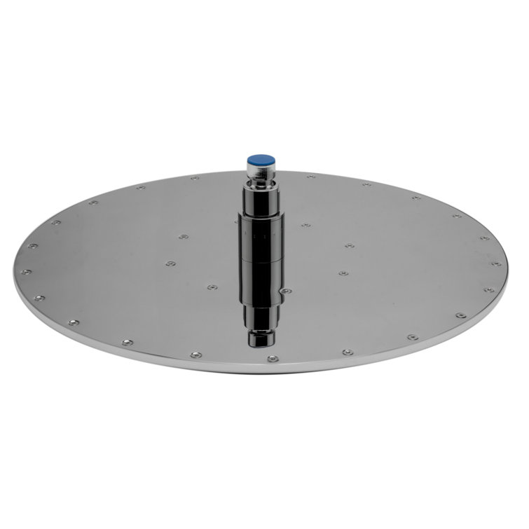 Polished Chrome LED Rain Shower Head with Temperature Control