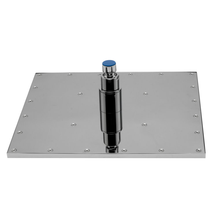Polished Chrome 12" Square LED Rain Shower Head