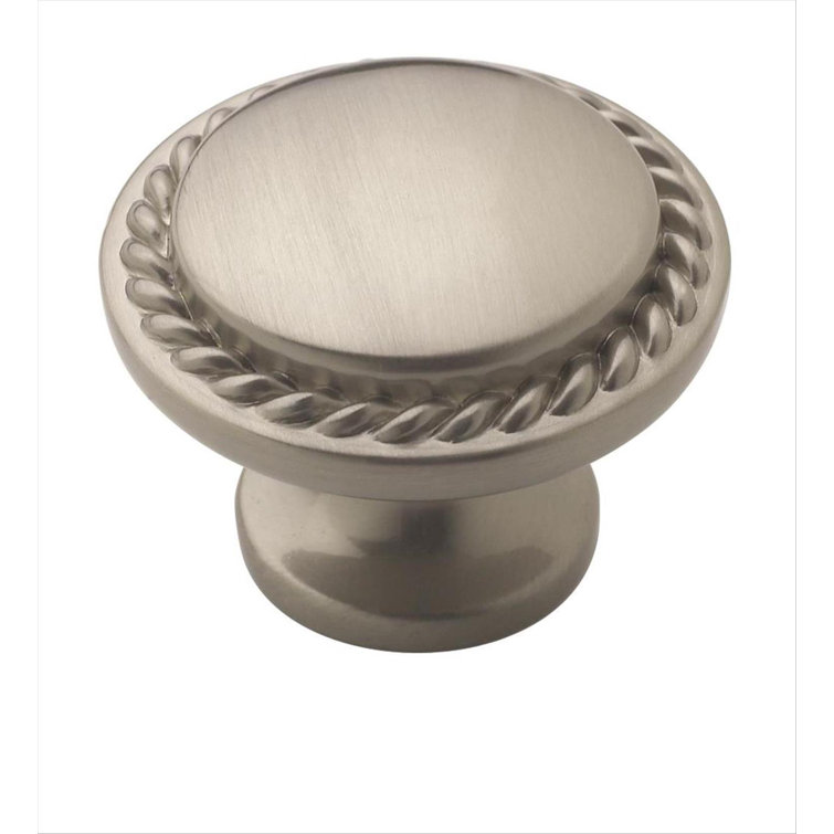 Brushed Nickel Round Cabinet Knob with Mounting Hardware, 10-Pack