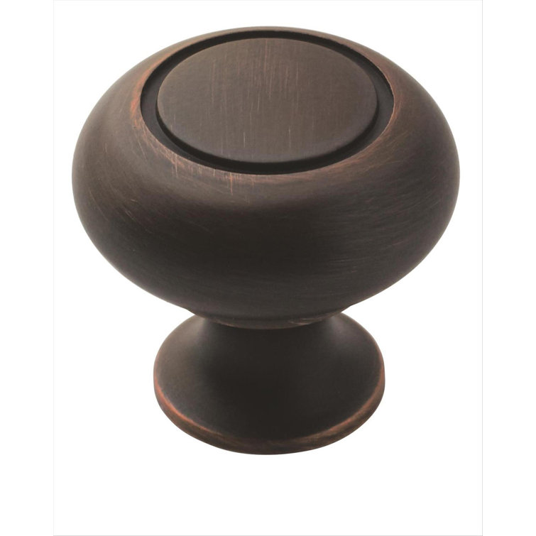 Oil-Rubbed Bronze Round Cabinet Knob with Mounting Hardware