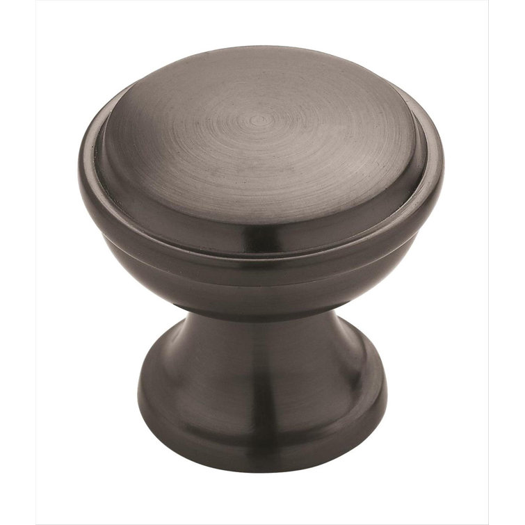 Graphite Round Industrial Cabinet Knob with Mounting Hardware
