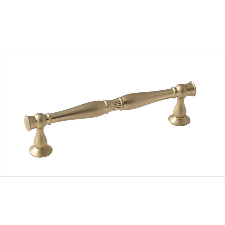 Golden Champagne Brushed Traditional Bar Pull with Mounting Hardware