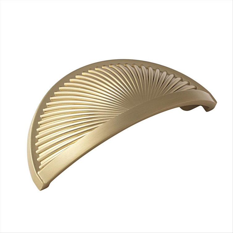 Golden Champagne 3-Inch Coastal Cup Pull with Mounting Hardware