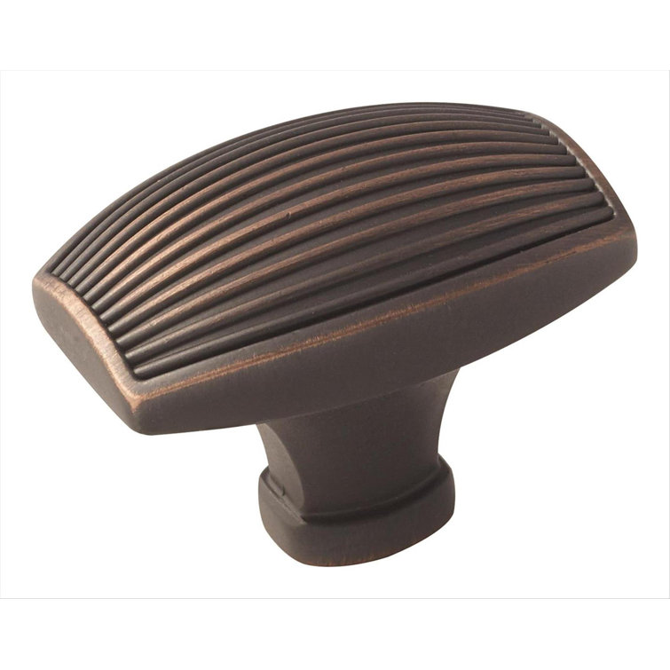 Oil Rubbed Bronze Rectangular Cabinet Knob with Mounting Hardware