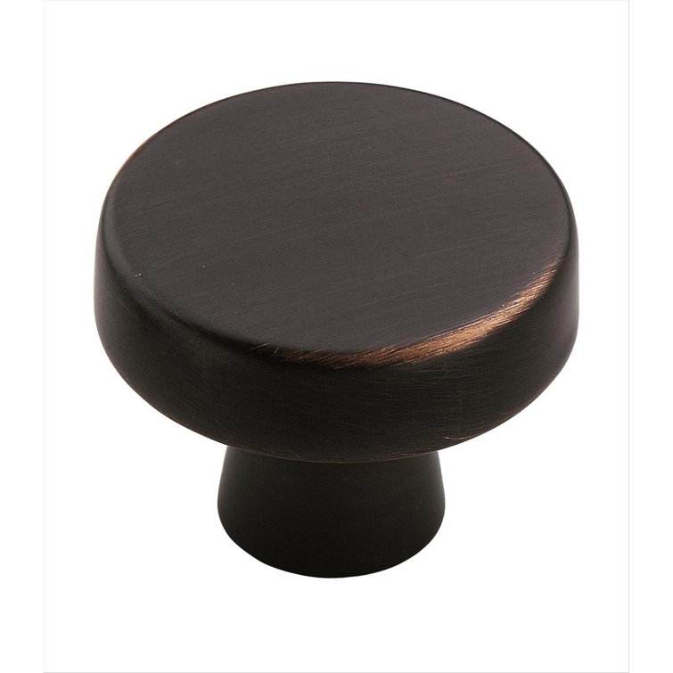 Oil Rubbed Bronze Round Cabinet Knob with Mounting Hardware