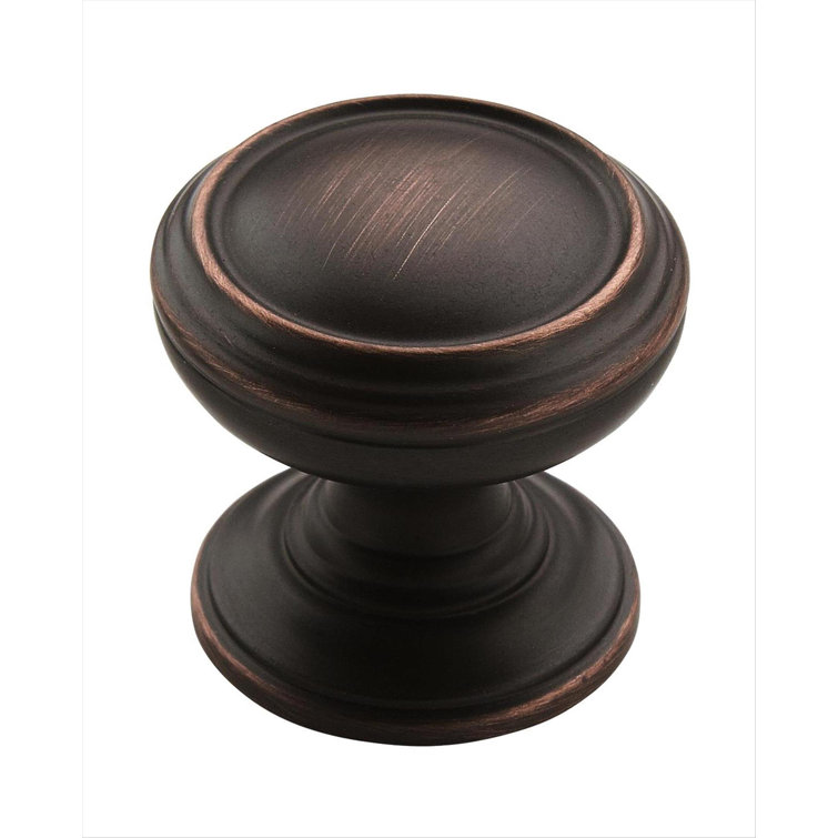 Oil-Rubbed Bronze Round Cabinet Knob with Mounting Hardware