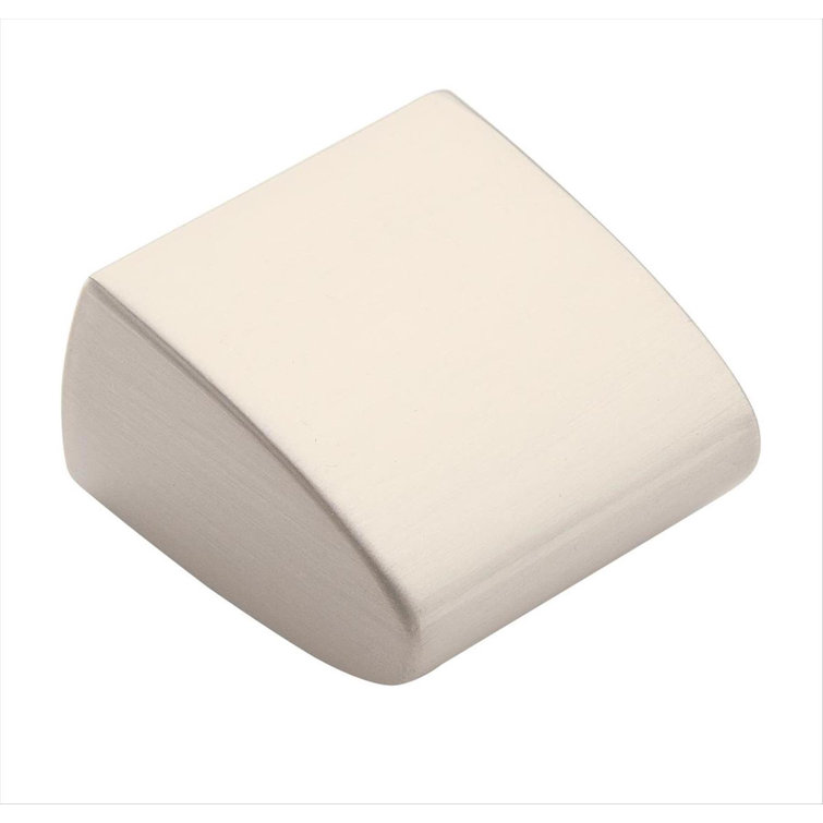Brushed Nickel Square Cabinet Knob with Mounting Hardware