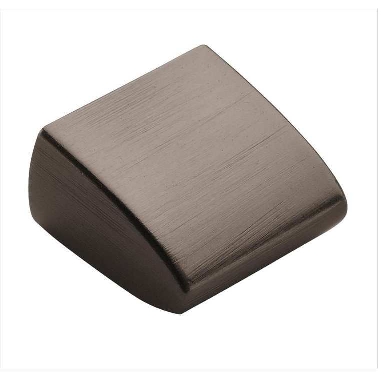 Graphite Modern Square Cabinet Knob with Mounting Hardware