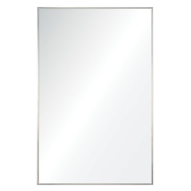 Rectangular Polished Stainless Steel Vanity Wall Mirror