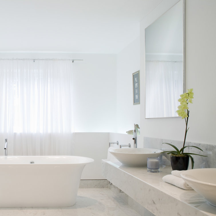 Rectangular Polished Stainless Steel Vanity Wall Mirror