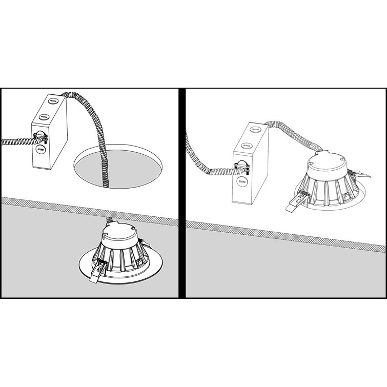 8'' Black Aluminum Modern LED Ceiling Downlight
