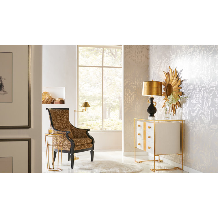 Ashbourne Antique Brass Adjustable Swing Arm Floor Lamp