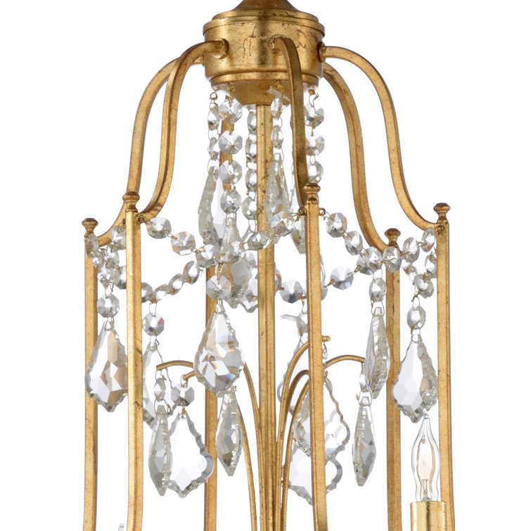 Buckhead 12-Light Antique Gold Leaf Crystal Chandelier